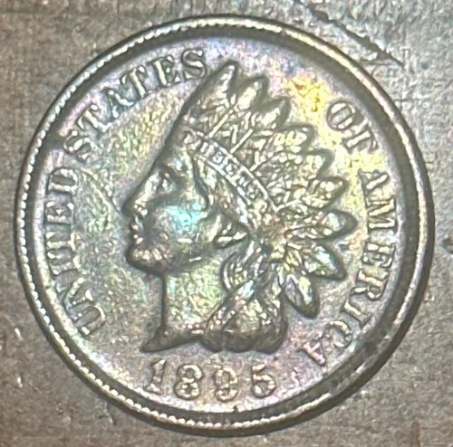 1895 - P * INDIAN HEAD PENNY * 1c CENT US COIN VERY FINE FULL LIBERTY DIAMONDS