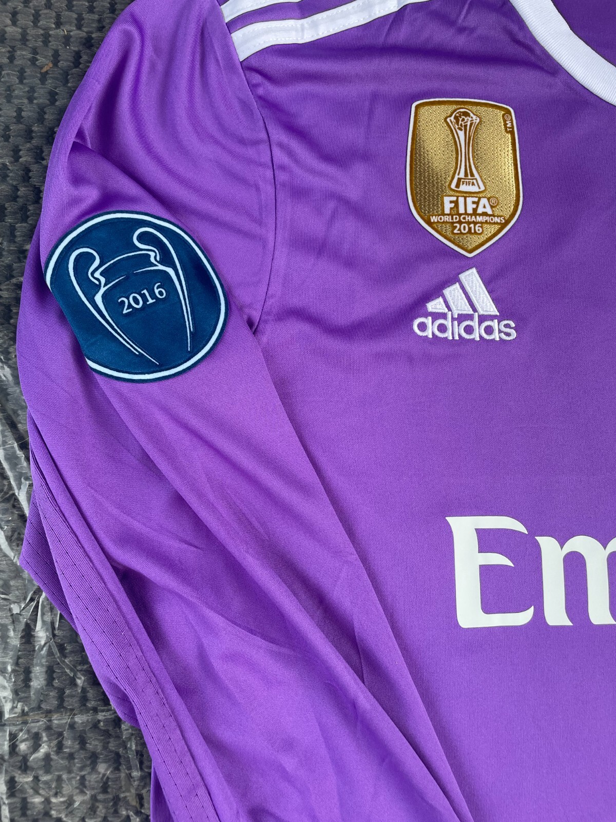 Real Madrid 2016/17 Ronaldo 7 Purple Long Sleeve Soccer Jersey Mens XL