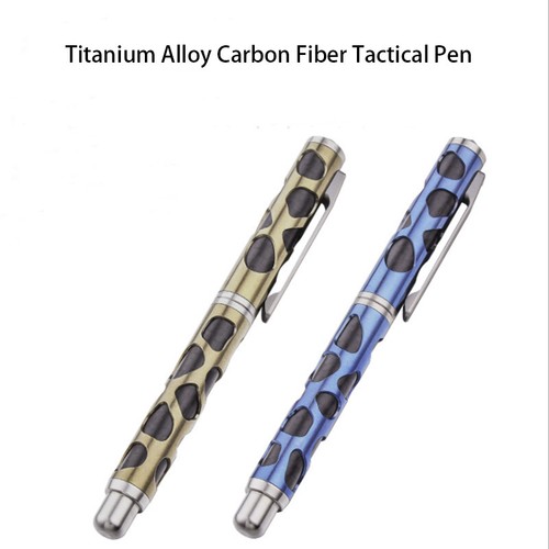 New Titanium Alloy Carbon Fiber Tactical Ballpoint Signature Outdoor Tool Pen