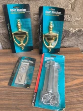 Ultra Hardware Brass Door Knocker Chain Bolt Safety Hasp Assorted Door Hardware
