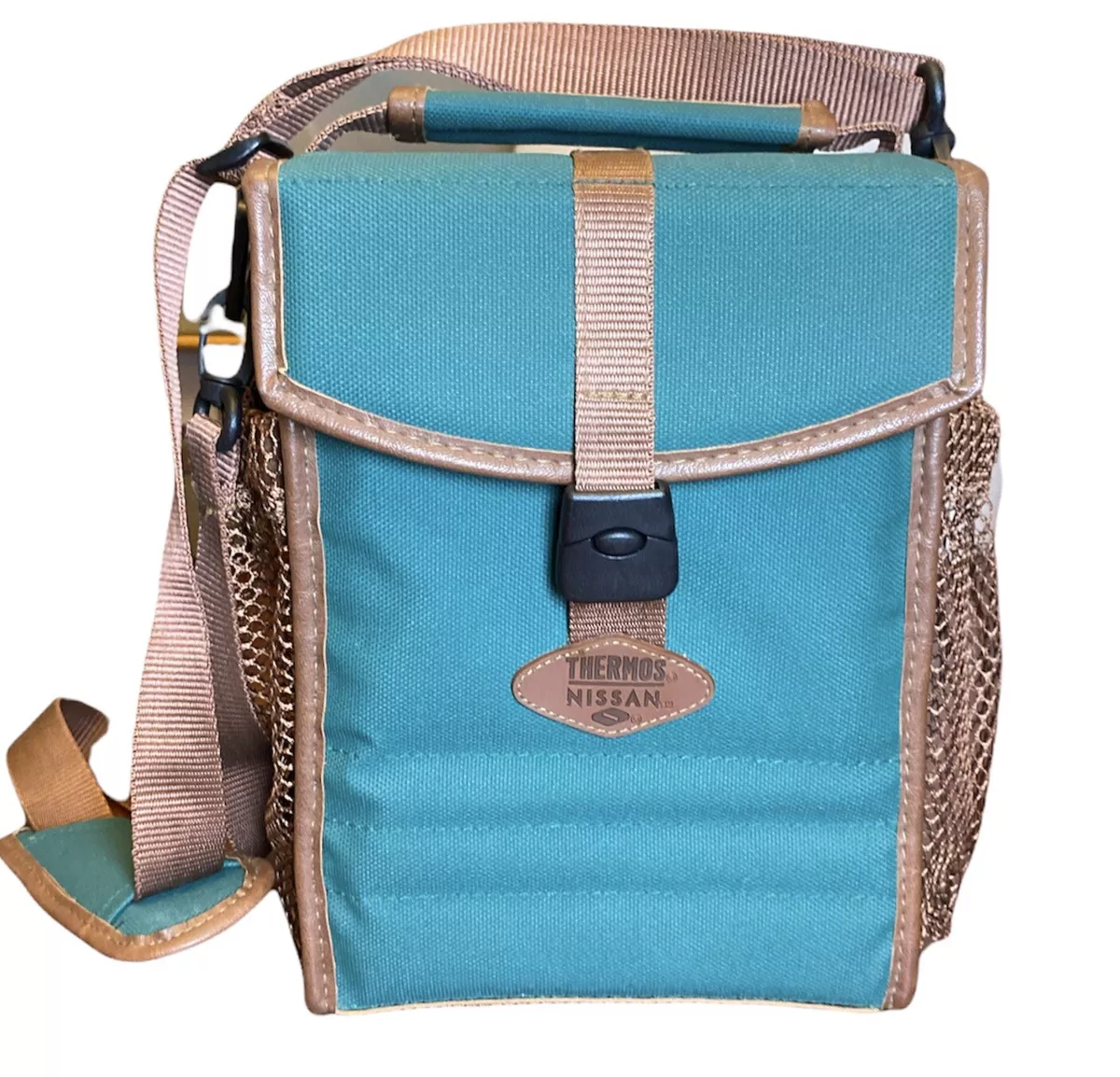 Thermos Nissan Promo Insulated Lunch Bag Box Green Brown w