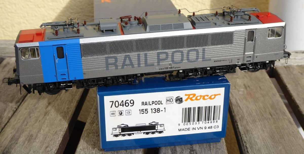 Roco 70469 H0 DCC Sound Locomotive Br 155 138-1 Railpool DB Ag