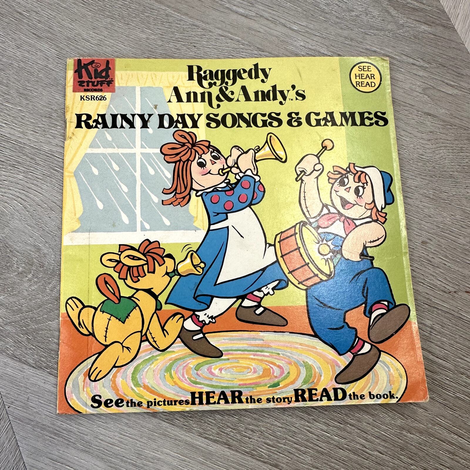 Raggedy Ann & Andy Rainy Day Songs Games Book 1980 Bobbs Merrill