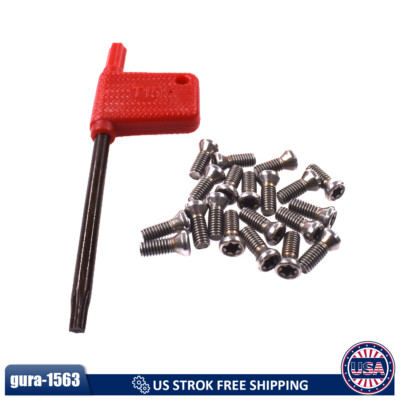20pcs M3.5x10mm Alloy Steel Torx Screws For Replaces Carbide Insert CNC Lathe