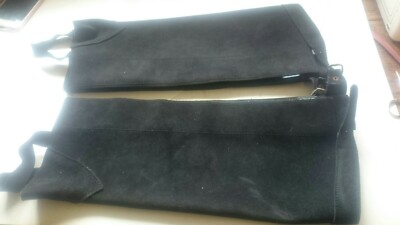 Decathlon black half chaps, very adjustable, small (2) UK