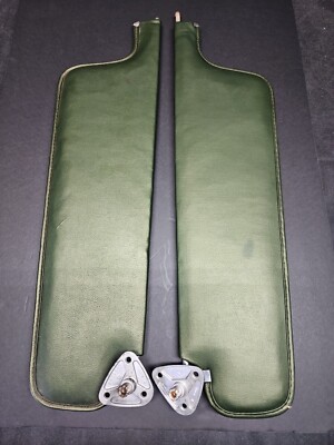 1969 Chrysler Mopar 300 Fury Sun Visor Pair Survivor Green OEM 2879052