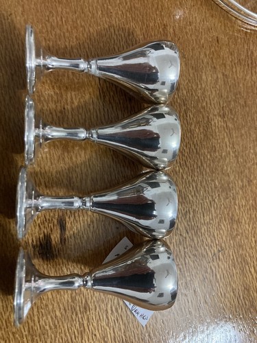 Set of 4 sterling Liqueur/cordials - Picture 7 of 7