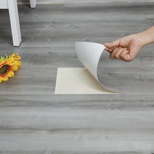 Peel and Stick Floor Tile 36in 6in Natural Grey Wood Grain Look Self Adhesive...