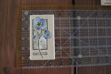 PENNY BLACK FRAMED PANSY Flower Floral Wood Rubber Stamp Jehane Spiers 2408K R