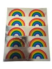 Vintage Rare American Greetings Corp. Rainbows Foil Sticker Sheet