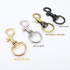 Metal Large Heavy Duty 80mm Swivel Key Ring Dog Chain Collar Clasp Trigger Snap