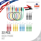 22Pcs Automotive Back Probe Kit Multimeter Test Leads Alligator Clips Wire Tool