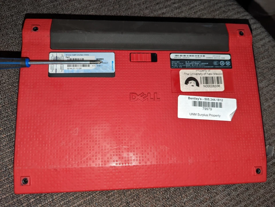 Netbook Dell Latitude 2110 10,1" Intel Atom N470 1,83 GHz 2 GB sin disco duro *debe leerse* Foto 2 de 4