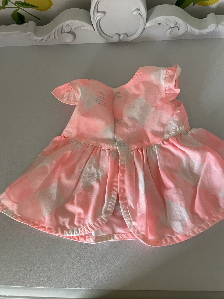 carters pink gingham dress EUC Carters Cotton Purple Gingham Dress
