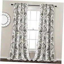  Cynthia Jacobean Light Filtering Window 52"W x 84"L (Pack of 2) Neutral