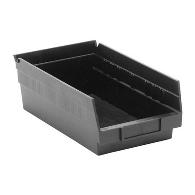 QUANTUM STORAGE SYSTEMS QSB102CO Shelf Bin,Black,Polypropylene,4 in 5LY63
