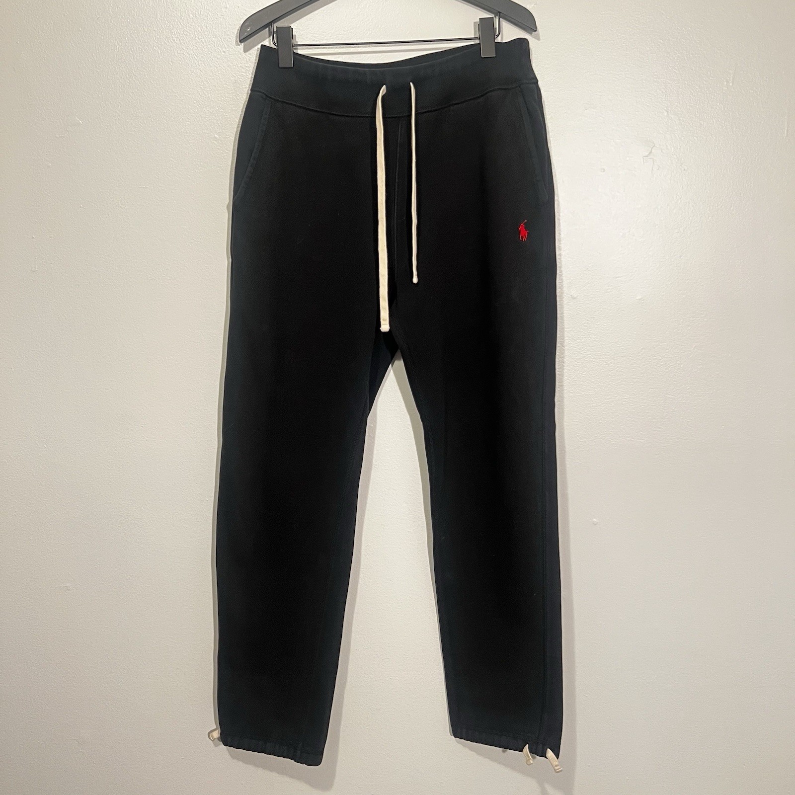 Polo Ralph Lauren Fleece Sweatpants Mens Medium Black Jogger Pants Fleece