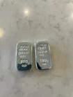 X2 100g 999 Fine Silver bullion Bars made by APO genuine full hallmark 999 200g
