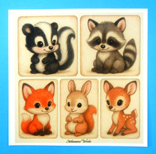 Cute Woodland Animals Sticker Sheet