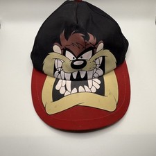 Vintage 1994 burgundy Tasmanian Devil big face snapback hat Looney Tunes Taz