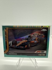 2025 Topps Chrome F1 #77 Aqua Refractor Lando Norris /199