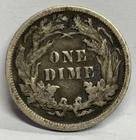 1890 United States Silver 'Seated Liberty' One Dime