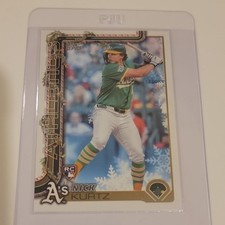 Topps 2025 Holiday Nick Kurtz Rookie Base Set #H40 Oakland Athletics Baseball
