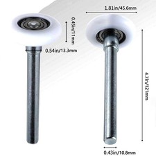Nylon Garage Door Rollers Set 10 Pieces 2 Inch with 6200 ZZ Bearings for DIY