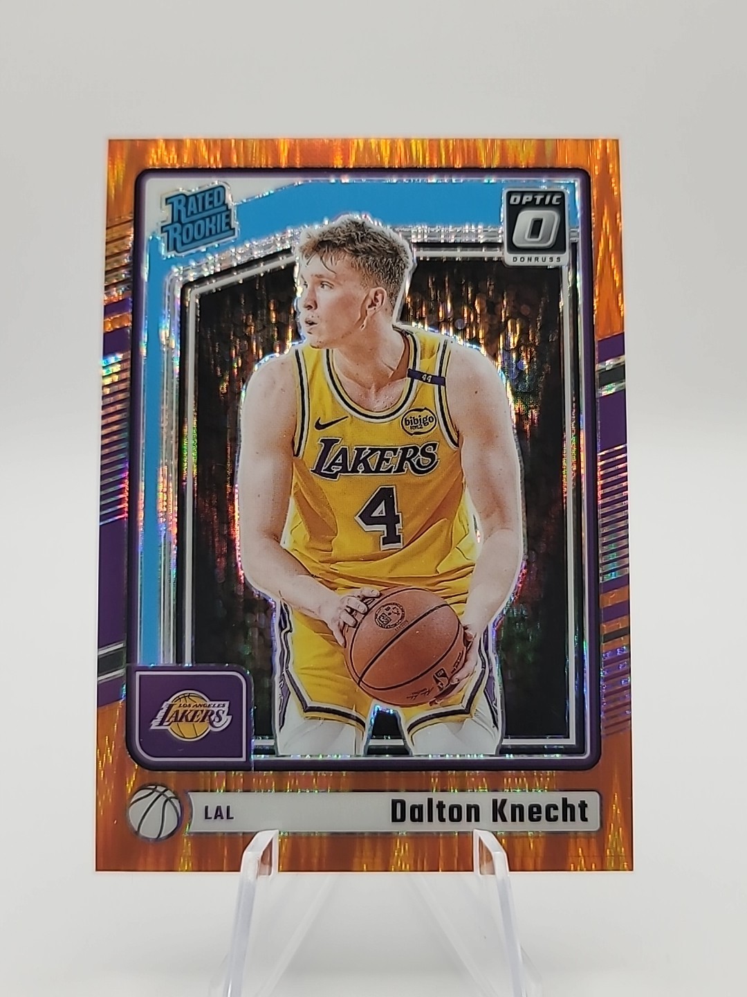 💥2024-25 Donruss Optic Dalton Knecht RC Orange Shock Prizm /225 #256 Lakers💥