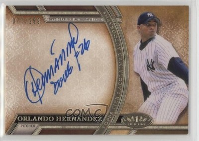 2015 Topps Tier One Acclaimed 77/299 Orlando Hernandez #AA-OH Auto 0qo1