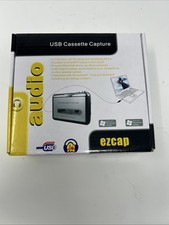 EZCap USB Cassette Capture Converter Audio Player Silver Complete Set NIB