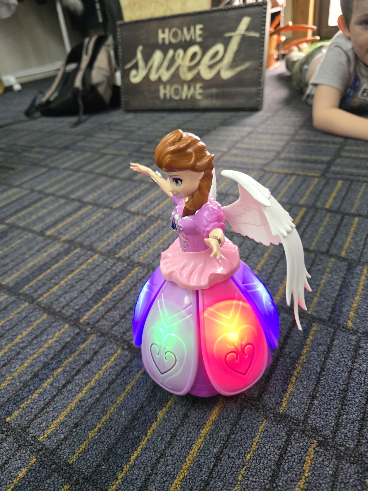 Dancing Angel Lighting Music Rotate Beautiful Doll Robot Toy Best Gift For Girls