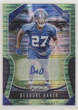 2019 Panini Prizm Rookies Neon Green Pulsar Deandre Baker #314 Auto v7j