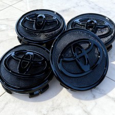 4x Fit For Toyota 57mm Full Black Emblem Wheel Center Caps Corolla Prius Yaris 4x Fit For Toyota 57mm Full Black Emblem Wheel Center Caps Corolla Prius Yaris