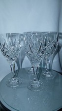 Godinger Dublin Shannon Heavy Cut Crystal Water, Wine Goblets x 4, 290ml