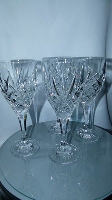 Godinger Dublin Shannon Heavy Cut Crystal Water, Weinkelche x 4, 290 ml