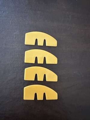 Vintage Mahjong Rack Stoppers - 4 well matched yellow