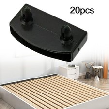 20pcs Black PE Plastic Bed Slat End Caps for Bed Frame Repair Fixing