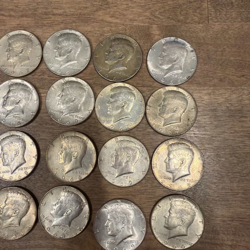 Lote de 20 medios dólares de plata varios años Foto 4 de 4