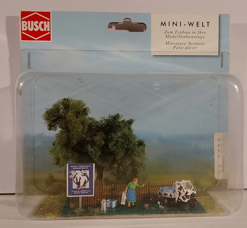 Busch 7720 Modern country Milk Sales Scene - HO Scale 1:87 Ready to place - NEW - Image 2 of 2