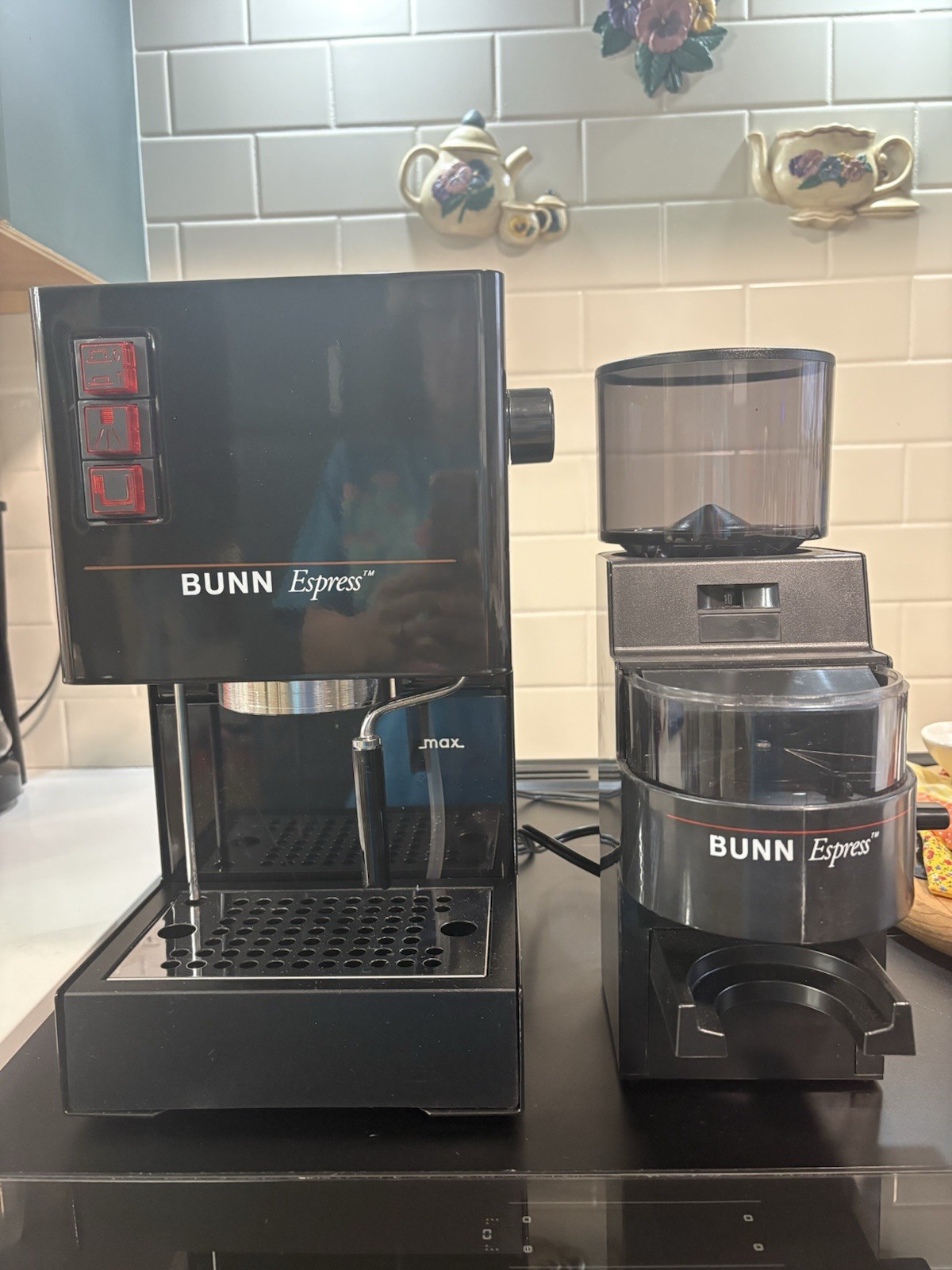 Gaggia Classic Coffee Machine Steam Wand And Coffee Grinder Bunn Espress Tag