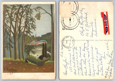 Henri Rousseau Landscape Art Postcard St. Louis MO 1965 Posted