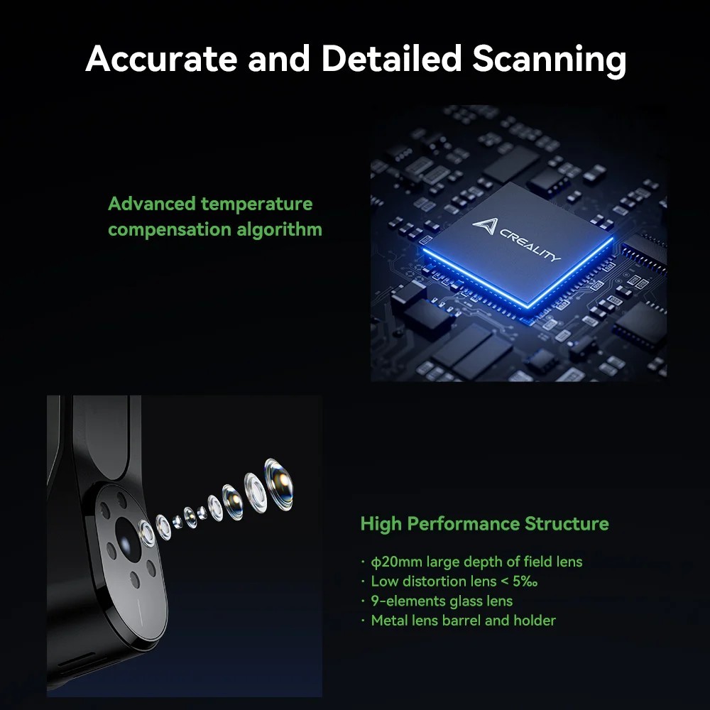 Creality CR-Scan Raptor 3D-Scanner, 0,02 mm messtechnische Genauigkeit, 60 fps - Bild 5