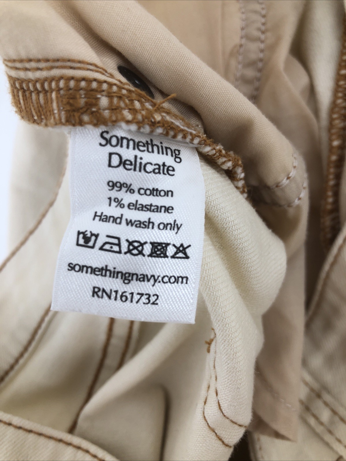 Something Navy Something Delicate Beige Cream Den… - image 10