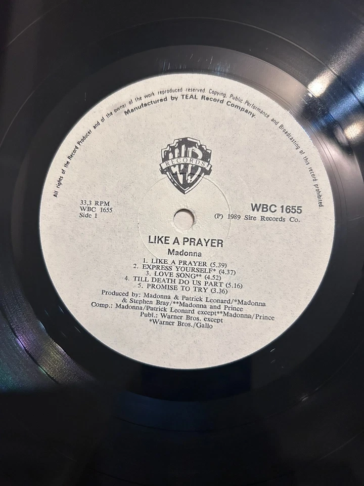 Madonna  Superb RARE Zimbabwe Pressing Like a Prayer Prince, Michael, Jackson - Image 3 of 4