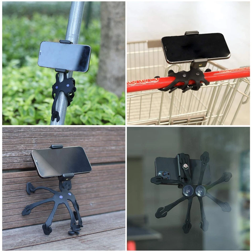 Cell Phone Octopus Tripod Universal Smartphone Holder Octopus Tripod 8 Legs f - Image 3 of 4