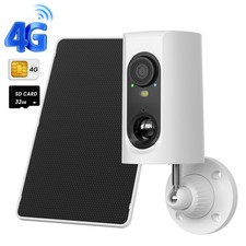4G LTE Cellular Security Camera No WiFi Solar Outdoor 2K Night Vision  SIM Card