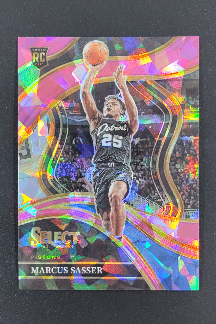 2023-24 Panini Select Marcus Sasser Courtside Pink Cracked Ice Prizms RC /99