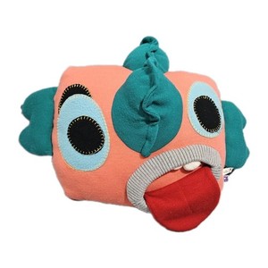 Manhattan Toy Company VTG 2009 Funky Wacky Face Throw Pillow RARE COLLECTIBLE 