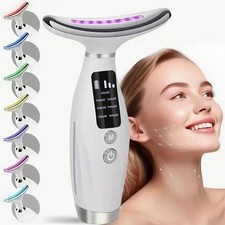 7 Color LED Face Neck Massager Microcurrent Skin Tightening Device